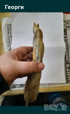Бастет от естествен рог, снимка 6 - Антикварни и старинни предмети - 50125035