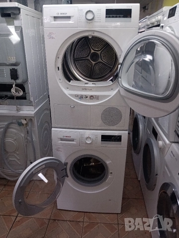 Комплект пералня и сушилня с термопомпа Бош Bosch Serie 4 A+++ 2 години гаранция!, снимка 10 - Перални - 53081112