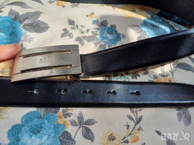 Черен колан Hugo Boss  естествена кожа , снимка 3 - Колани - 42290562