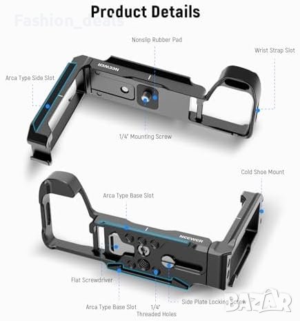 Нова Лека L Плоча Sony A6700 с Монтаж за Микрофон и Осветление, снимка 9 - Чанти, стативи, аксесоари - 42850843