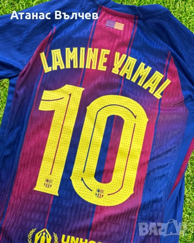 Футболна Тениска на Барселона / Barcelona - LAMINE YAMAL номер 10, снимка 5 - Тениски - 52295175