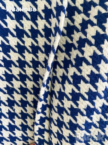 Розово-бяло каре пола. Поличка Rezerved. Фуксия, синьо, снимка 6 - Поли - 50594053