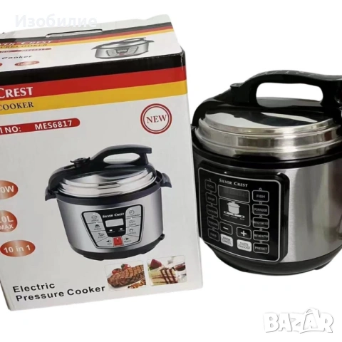 Мултифункционален електрически уред за готвене под налягане Silver Crest 10 в 1, снимка 4 - Мултикукъри - 53040774