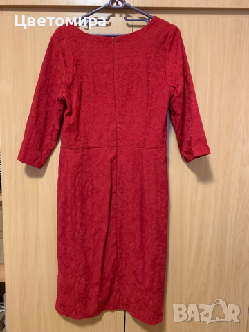 Плътна червена рокля, снимка 2 - Рокли - 44619690