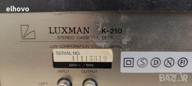 Дек Luxman K-210, снимка 3 - Декове - 52705374