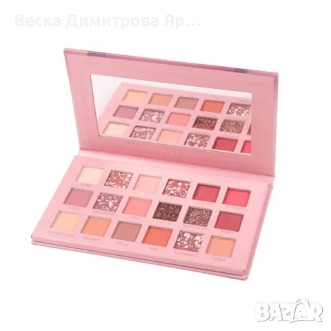Палитра сенки за очи с 18 нюанса и огледало, снимка 6 - Козметика за лице - 47653111