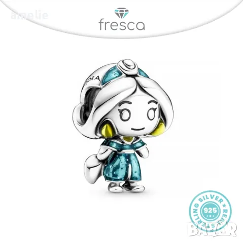 НОВО! Талисман Fresca по модел тип Пандора Аладин Aladdin Jasmine печат S 925 Pandora Disney 