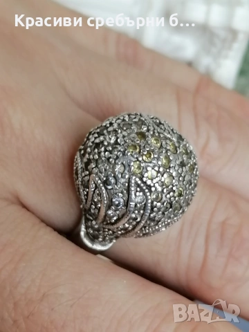 Впечатляващ, масивен сребърен пръстен, снимка 8 - Пръстени - 54061221