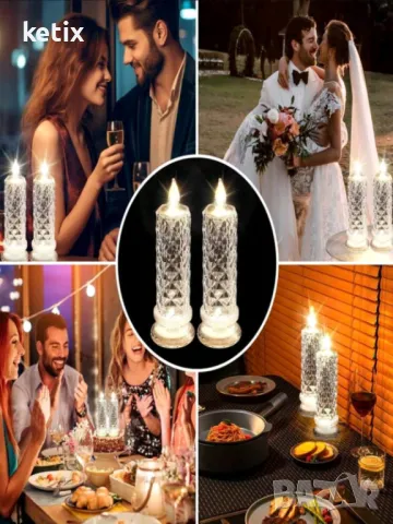 LED безпламъчна свещ, снимка 4 - Декорация за дома - 47936933