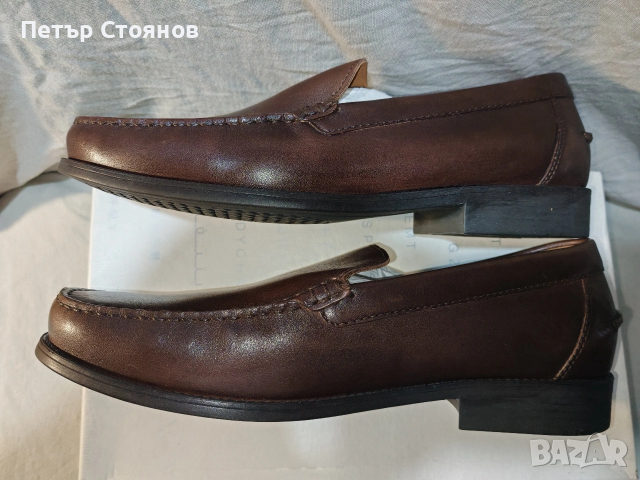 Удобни мъжки мокасини от естествена кожа Geox Respira №44, снимка 8 - Мокасини - 54215851