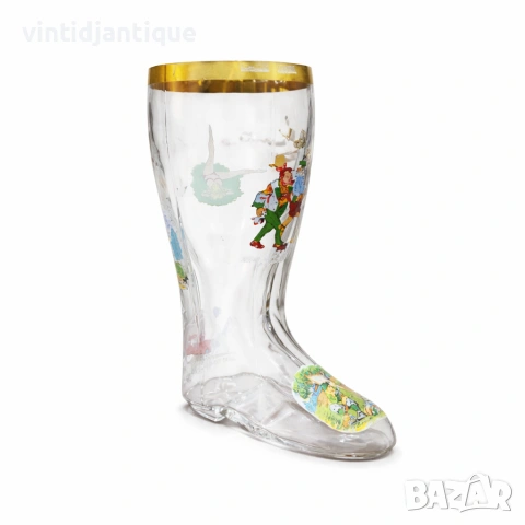 Декоративна немска бирена чаша във формата на ботуш (Bierstiefel)