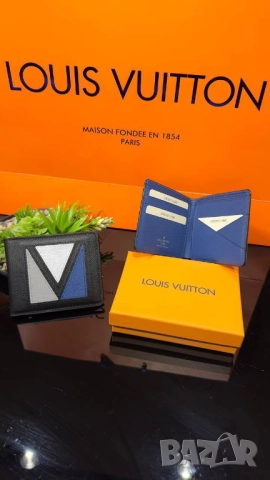 визитници от естетвена кожа в кутия louis vuitton