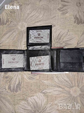 мъжки портфейл Derkon ,естествена кожа, снимка 2 - Портфейли, портмонета - 44246191