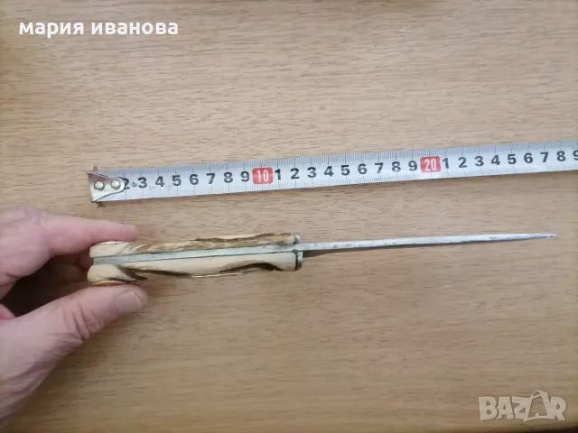 Стар нож 4 мм дебело острие, снимка 3 - Ножове - 55456993