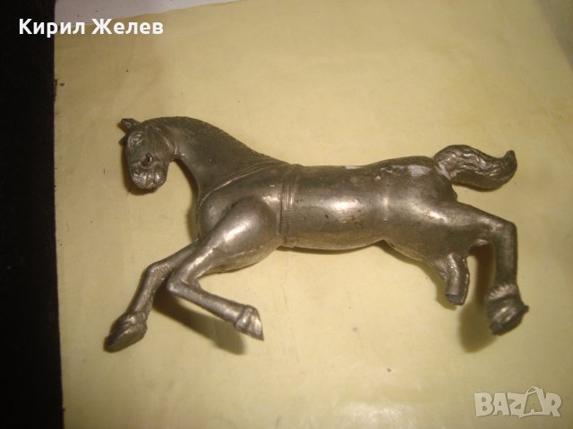 СТАРА МЕТАЛНА ФИГУРА на ГАЛОПИРАЩ КОН БЯЛ БРОНЗ РЪЧНА ХУДОЖЕСТВЕНА МАЙСТОРСКА ИЗРАБОТКА 17049, снимка 10 - Колекции - 34420118