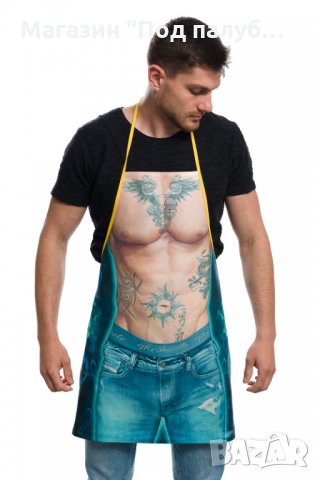 Нова мъжка забавна готварска престилка Тату, снимка 6 - Подаръци за мъже - 30152733