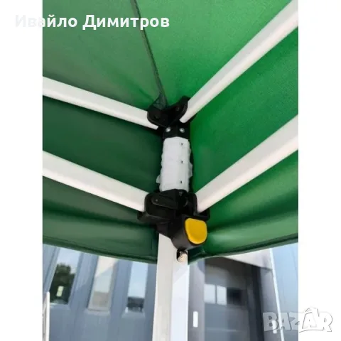 Градинска Шатра с 6-Стенен Метален Профил и Водоустойчиво Двойногумирано Покривало 900D, снимка 4 - Градински мебели, декорация  - 55888336