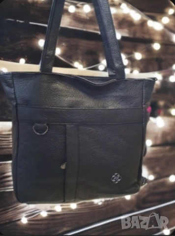 Шикозна дамска чанта от естествена кожа