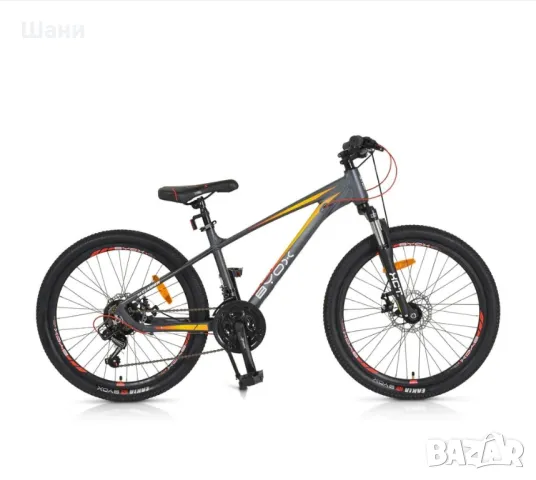 Детски алуминиев велосипед 24” Byox Clasher – Shimano скорости, дискови спирачки!, снимка 3 - Детски велосипеди, триколки и коли - 50241597