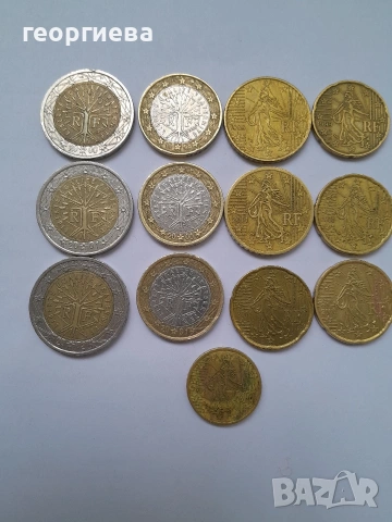 интересни евромонети франция 1999-2002