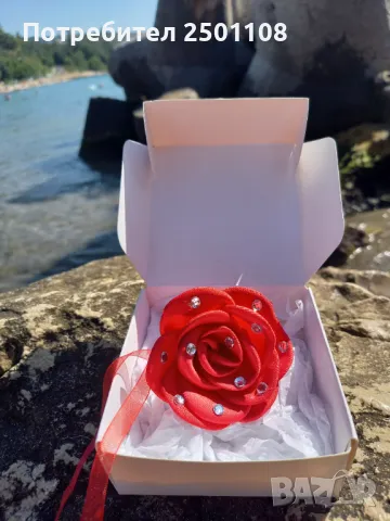 Чокър роза с камъчета