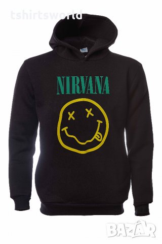 Нов мъжки суичър с трансферен печат на музикалната група Nirvana (Нирвана), снимка 9 - Суичъри - 31757713
