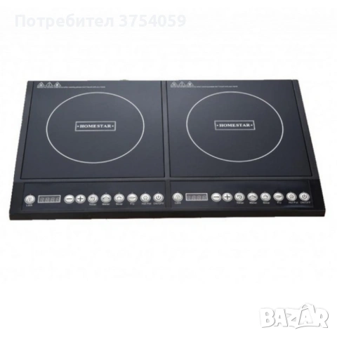 Двоен индукционен котлон Home Star HS-IND2002, снимка 7 - Котлони - 53078950