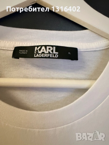 Мъжка памучна блуза Karl Lagerfeld размер XL, снимка 2 - Блузи - 51974595