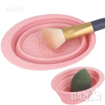 Силиконова купичка за почистване на козметика гъбички четки четка beauty blender бюти блендер, снимка 2 - Други - 47294726