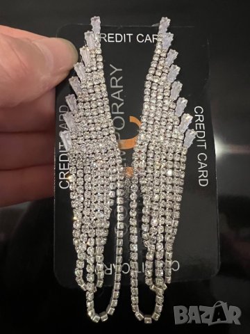 Висящи обеци с кристали