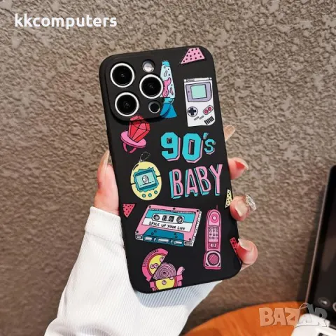 Калъф силикон Art Black 90's за iPhone 14 Pro 6.1 / Черен / Баркод : 3130556