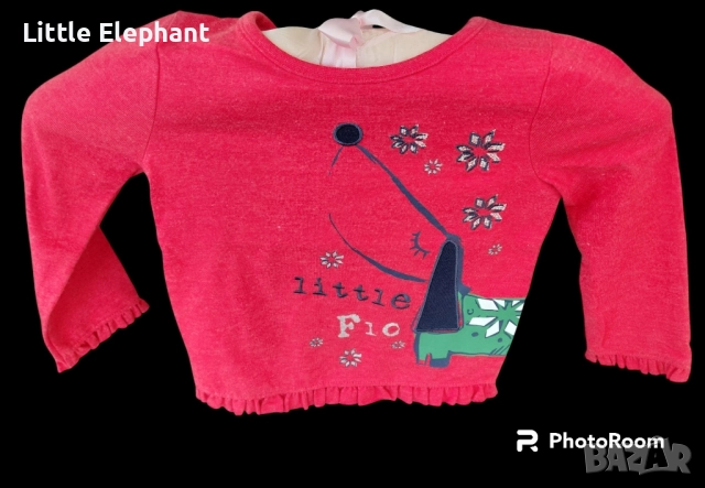 Блузка с дълъг ръкав за 12-18 мес мом"Little flo",колекция"Winter holidays",Англия/нова