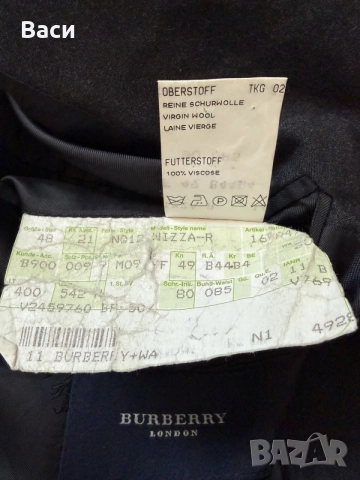 Burberry оригинално вълнено сако, снимка 6 - Сака - 56152143