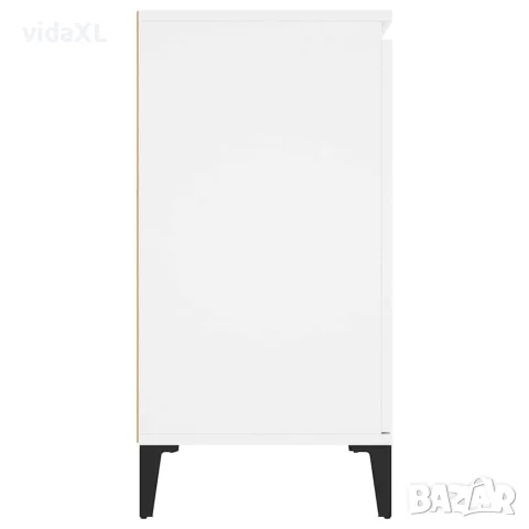 vidaXL Сайдборд, бял, 102x35x70 см, инженерно дърво, снимка 6 - Бюфети - 56147832