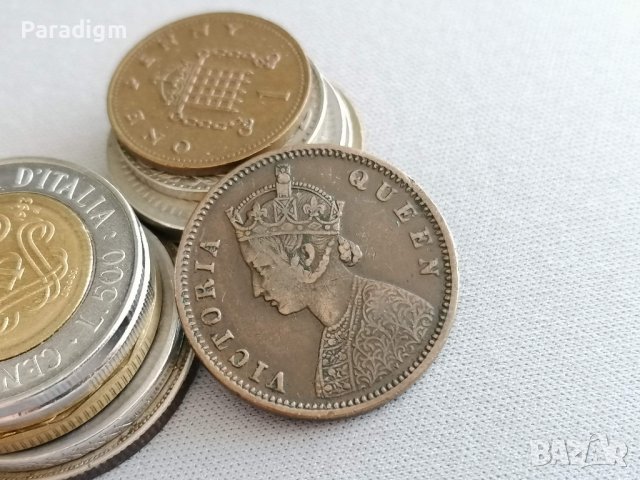 Монета - Британска Индия - 1/4 (четвърт) анна | 1876г., снимка 2 - Нумизматика и бонистика - 36980854
