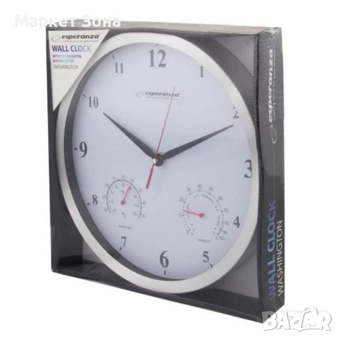 Стенен часовник Washington, 30см., кварц. Черен, бял, снимка 6 - Стенни часовници - 51479220