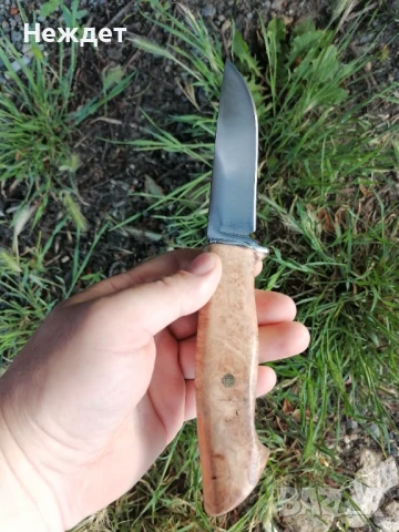 Ловен нож от кована танкова шпилка. , снимка 2 - Ножове - 50556273