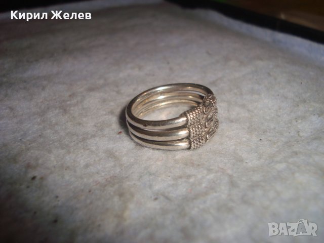 СТАР СРЕБЪРЕН РЕТРО ПРЪСТЕН ВИСОКА ПРОБА СРЕБРО МАЙСТОСКИ - Тип КРАЛСКА ПЛЕТКА ОРНАМЕНТИКА 27349, снимка 11 - Антикварни и старинни предмети - 36797995
