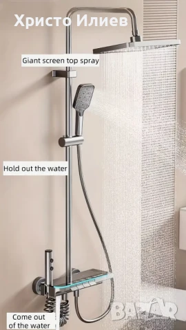 Луксозна душ система със светещ смесител дисплей и 4 функции бутони, снимка 10 - Смесители - 51118188