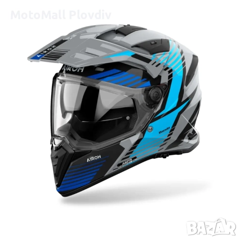 Каска Airoh Bandit Spicy Blue Gloss , снимка 2 - Аксесоари и консумативи - 51784319