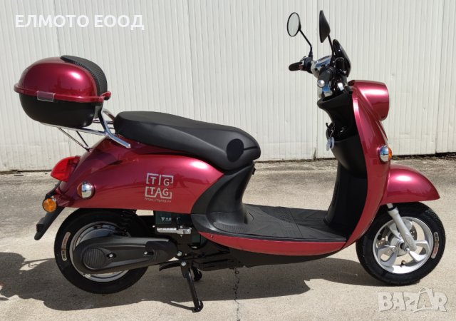 Електрически скутер с ретро дизайн модел TDR363Z в червен цвят, снимка 4 - Мотоциклети и мототехника - 42766825