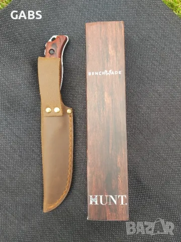 Ловен нож Benchmade HUNT голям с кожена кания, снимка 6 - Ножове - 50246614