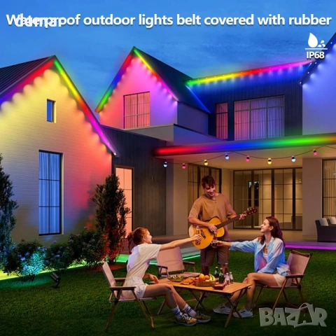 5 м външна RGB+IC LED лента, приложение/дистанционно, IP68, снимка 4 - Лед осветление - 53983003