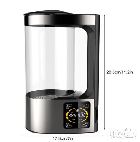 2L Самопочистваща Кана за Водородна Вода с Постоянна Температура Генератор за Вода Богата на Водород, снимка 2 - Други - 44670619