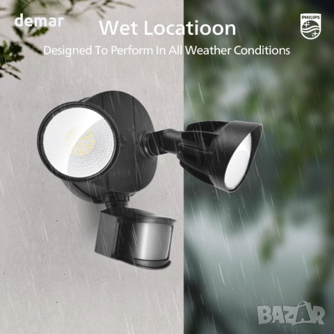 PHILIPS 21W 3000 lm LED охранителна лампа с PIR сензор за движение, снимка 8 - Лед осветление - 51719379