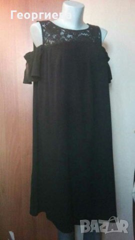 Нова рокля от кенар(памук),с отворени рамена👗🍀M,L👗🍀арт.1020, снимка 1 - Рокли - 29833851
