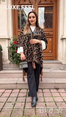 Кашмир ✨ Дамско Пончо , снимка 11 - Жилетки - 56455096