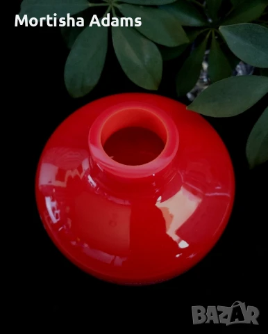 Българска стъклена ваза , снимка 3 - Вази - 50531647