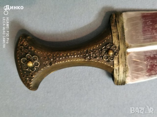 Стара арабска кама, ятаган,сабя,нож, снимка 7 - Антикварни и старинни предмети - 30809346