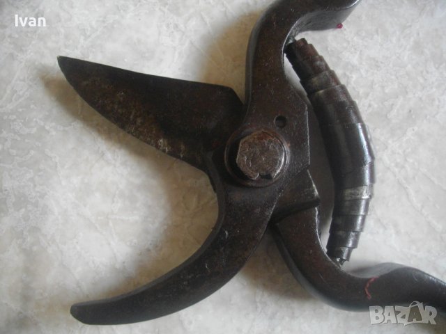 Български Стар Ръчно Кован Сатър 290мм/Стара Овощарска/Лозарска  Ножица 220мм-Ретро/Винтидж, снимка 12 - Други инструменти - 36952374